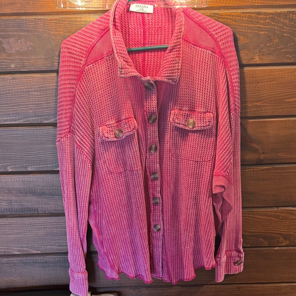 Zara Pink Button Down Shirt